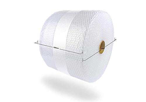 MERRIMEN 500mm x 100m Roll of Premium Quality Bubble Wrap Roll (Small Bubbles) Made in The UK
