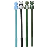 Cartoon-Kugelschreiber, stereoskopische Tierform, Cartoon-Kawaii-Schreibkugelschreiber, Set für Schule, Weihnachten, 10 Stück