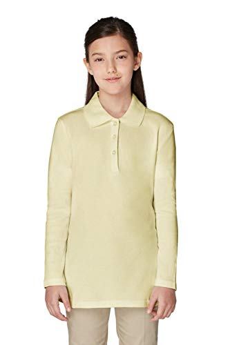 Image of French Toast Girls Plus Size' Uniform Long Sleeve Polo with Picot Collar (Standard & Plus)