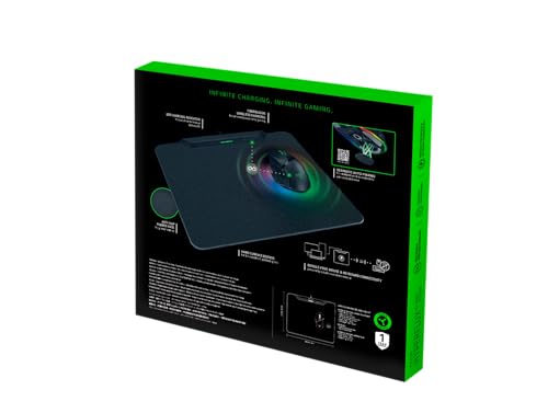 Razer HyperFlux V2 - Wireless charging mouse pad system for gaming mice - gaming mouse mat & charging puck (LED charging indicator, anti-slip rubber feet, auto-pairing) Black - Image 18