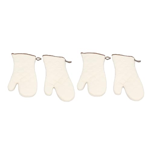 Qukaim Guantes aislados para hornear, resistentes al calor, guantes gruesos multifuncionales de algodón para horno, guantes aislados para cocinar, asar, barbacoa, tamaño grande