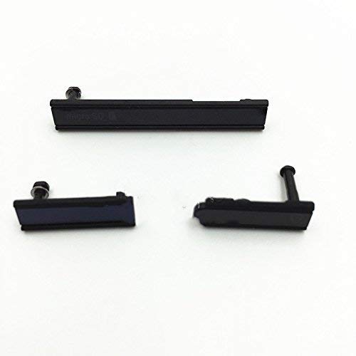 Gametown USB Charging Port Cap Dust Plug Cover + Headset Port Slot Cover + Micro SD Card Port SIM Card Port Cover for Sony Xperia Tablet Z SGP311 SGP312 SGP341-Black.