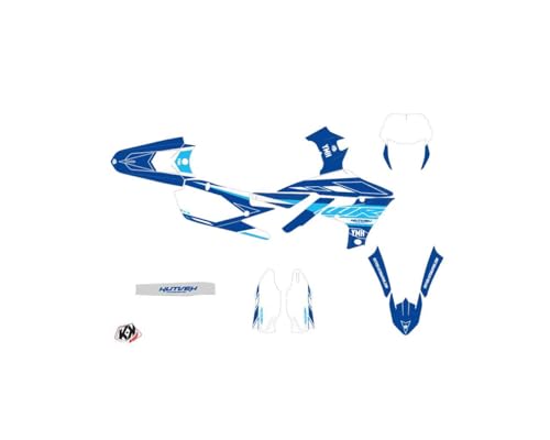 Kit déco Yamaha 450 WRF Bleu Outline pour habillage moto cross - 2