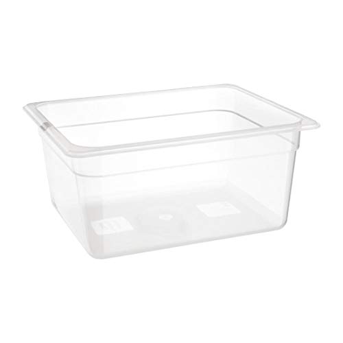 NISBETS Essentials Polypropylene 1/2 Gastronorm Container without Lid 150mm