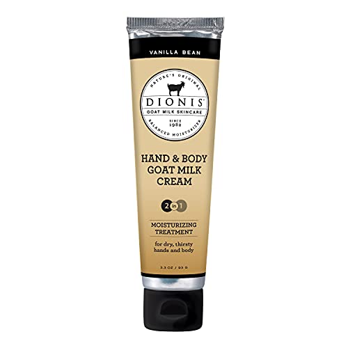 Dionis Goat Milk Skincare Vanilla Bean Scented Lotion (8.5 Oz) And Hand & Body Cream (3.3 Oz) Bundle #TOP6