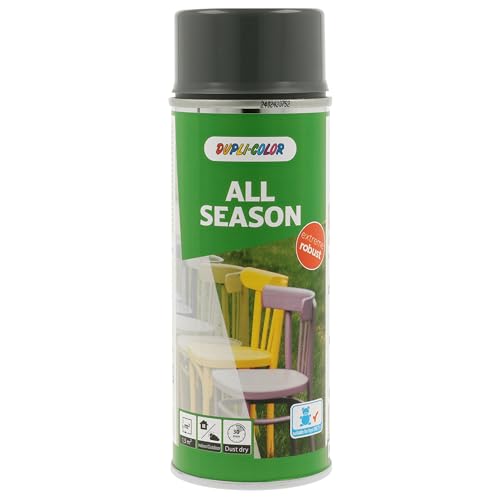 DUPLI-COLOR ALL SEASON RAL 7011 eisengrau glänzend 400 ml, hochwertiges Kunstharz-Farbspray, Schnelltrocknend, Wetterbeständig, Innen- und Außenanwendung