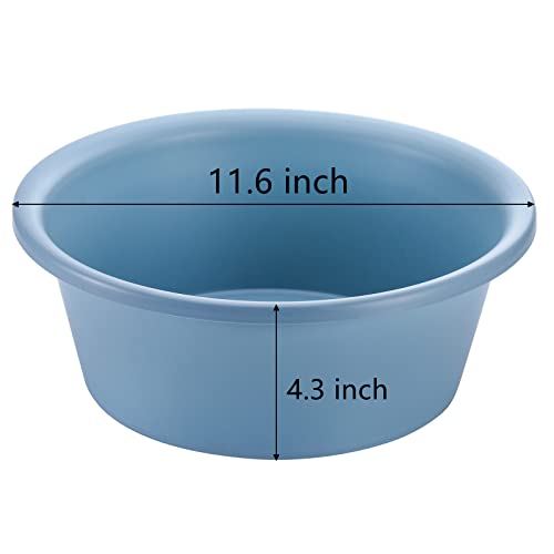 Avla 4 Pack Round Plastic Wash Basin, 5 Quart Stackable Camping Dishpan, Portable Vegetable Fruit Dish Tub, Pp Small Multipurpose Washtub For Face Cleansing, Home Kitchen Sink Outdoor Indoor #TOP5