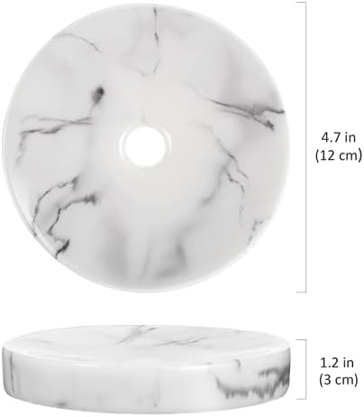 ULTECHNOVO Resin Soap Saver Marble Effect Soap Holder Soap Ceramic Bathroom Soap Dish Soap Holding Tray