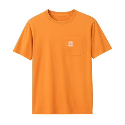 Field & Stream Men's Flush Out Short Sleeve Pocket Tee, Orange, Small