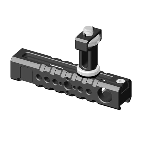 Image of Movable Camera Top Handle with 3 /8 inch locating Pin for ARRI Interface,Universal Camera Cage Top Holder Compatible with EOS R50 /R100 /EOS RP /A7 ii /A7R iii /ZV E-10 ii Cage and Monitor /Microphone /Light