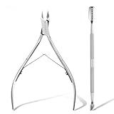 Makartt Recortador de cutículas con quitacutículas, empujador de