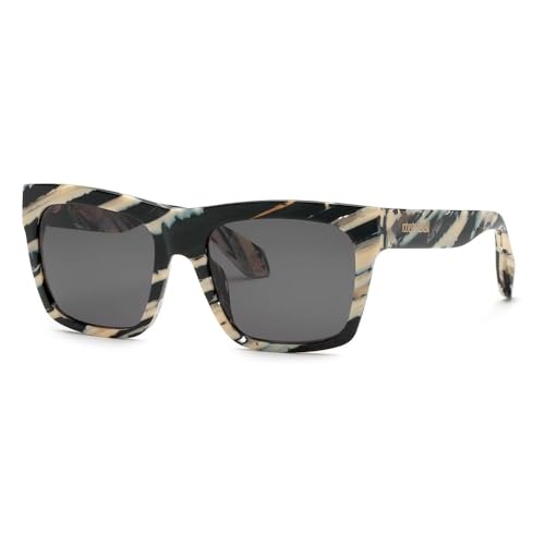 Roberto Cavalli, gafas de sol (SRC126M), color: SHINY HAVANA ZEBRA (SMOKE), 55/19/140, (Unisex)
