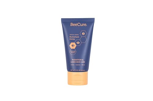 BeeCure Radiation and Laser Skin Care Cream, Severe Sunburn Relief, Burn Cream with Buckwheat Honey & Calendula, 60ml Tube