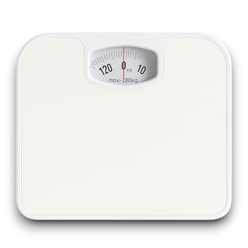 KORAT Bilancia Pesa Persone Meccanica Portata Fino a 130 kg Design Compatto e Robusto Quadrante Analogico ad Alta Precisione Antiscivolo Disponibile in 4 Colori Moderni