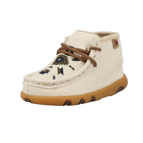 Twisted X Infant's Chukka Driving Moc, Moc Toe, Beige Multi, 5 M