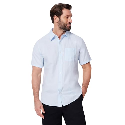 Amazon Essentials Mens Mens Polo Shirts Short Sleeve Slim-Fit Cotton Pique Light Blue Medium