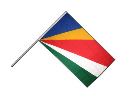 Drapeau Seychelles sur hampe 60x90 cm Digni couleurs éclatantes