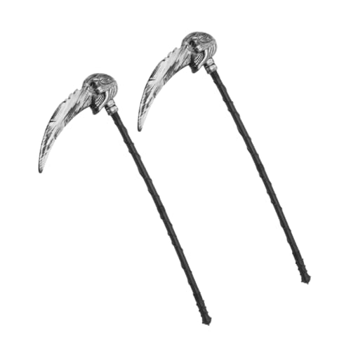 WOFASHPURET 2pièces Faucheuse Détachable Plastique pour Halloween Lot de Accessoires De Costume Décorations Intérieur Et Fêtes Fantômes pour Adultes Et Garçon Fille