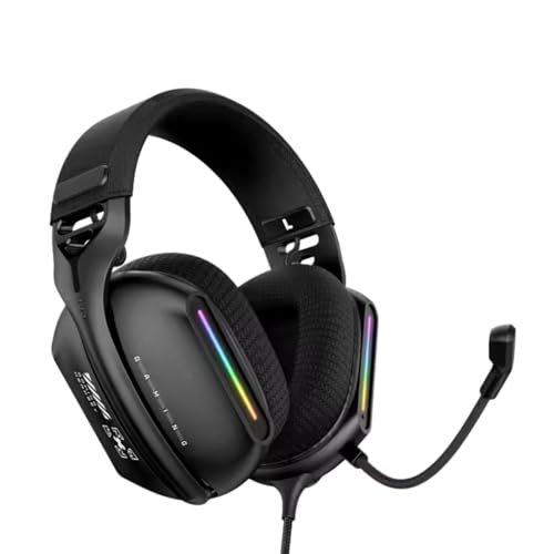 Fone De Ouvido Gamer Headset Luz Led RGB Compatível com PC, Celul...