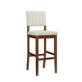 Linon FBA_ Milano Bar Stool, 18'W x 20'D x 45'H, Off-White