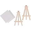 Party Pack Mini Canvases with Easel, 4 Pieces, for Beginner Artists, Ideal for Fine Art, Craft, Home Decorating, and More