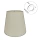 Eastlion Lampenschirm 5.5/Ø14cm E14 E27 Lampenschirm for Flachs Kerze Kronleuchter Wandleuchte Pendelleuchte Tischlampe,Beige