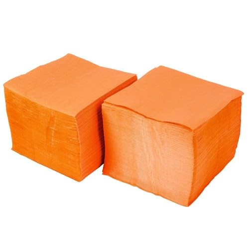 Perfect stix 2 ply Orange Cocktail Napkins 9x9 Pack of 200 Count