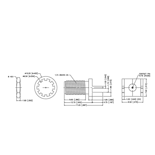 Image of RP SMA Female PCB Panel Edge Mount Plug with 4 Pins Stand Straight Connector RF Coax Coaxial Adapter (50 PCS)