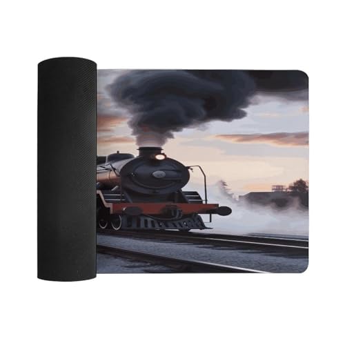 Steam Train Depart Sunset Pad Grande con Base Antideslizante miniatura 3