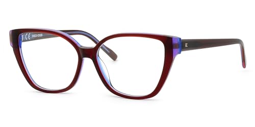 Montura de vista Enrico Coveri ECV186 diseño italiano mujer cereza