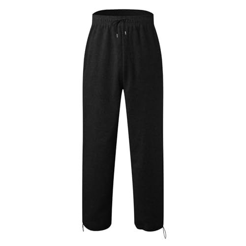 Men's Casual Baggy Sweatpants Drawstring Color Block Athletic Trousers Elastic Waist Loose Straight Leg Workout Pant2