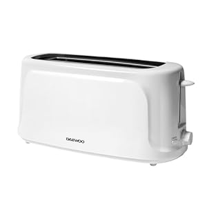 Daewoo Essentials Long Slot Toaster, 4 Slice With Browning Controls And Cancel Function, Compact Design For 4 Slices Of Bread In Two Slots