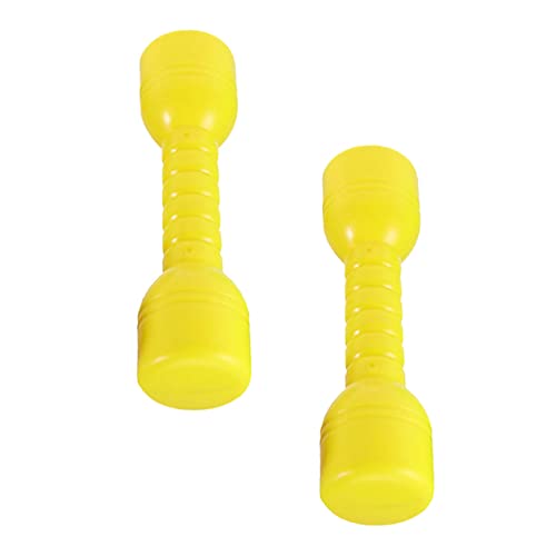 Toddmomy 2 Piezas mancuernas de plastico deportivos deportivas ejercicio de brazos con mancuernas pequeños mudo pesas de plastico para mancuernas pequeñas AbS Yellow