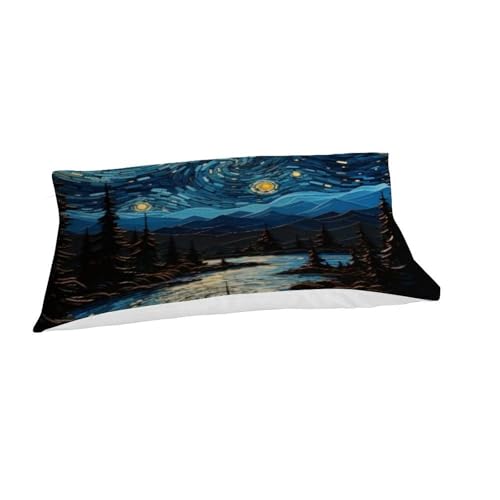 Housse de couette single 135x200cm motif paysage imprimé 3D - 7