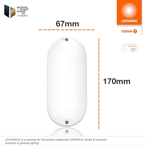 Image of LEDVANCE Osram Bulkhead Light 10W | Outdoor Wall Lights | Terrace Lights | Led Lights for Wall | Outdoor Light for Home, Garden, Porches & Bathrooms | Cool White - Pack of 4