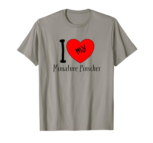 I Love My Miniatura Pinscher Dog Breed Heart Camiseta