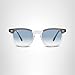 Ray-Ban Unisex RB2298 Hawkeye Square Sunglasses, Grey On Transparent/Clear Gradient Blue, 52 mm