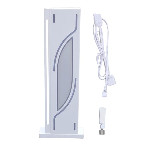 Fabater El Soporte de GPU RGB Ajustable Admite la Base Vertical Magnética Anti sagú con Sincronización de Luz Divina para Jugadores de Aleación de Aluminio (WHITE) - imagen 6