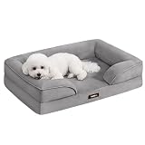 Feandrea Cuccia Ortopedica per Cani, Letto per Cani M, Bordo Rialzato, Gommapiuma Ondulata...