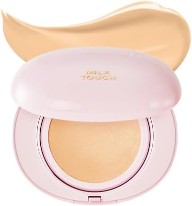 milktouch Cushion Foundation, 24H Flawless Skin, Radiant Shine, No Oxidation, Long-Lasting, Non-Creasing, 60% Hydrating Skincare Infused Korean (23W Vanilla Beige)