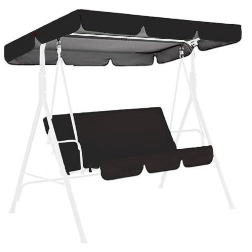 Kit de Rechange pour balancelle 2/3/4 Places avec Toit et Coussin d'assise réglables pour balancelle de Jardin,rotection Contre la Pluie et Le Soleil Housse...