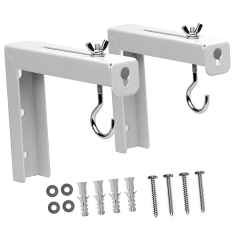 Operitacx 2 pezzi Supporti per Schermo Videoproiettore da Soffitto Staffe Metalliche Resistenti e Facili da Installare per Schermi di Proiezione