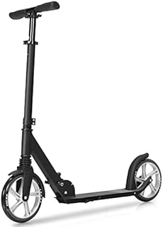 Maxmass Folding Kick Scooter, Height Adjustable Urban Scooter with 200mm Large Wheels, ABEC-9 Bearing and Carry Strap, Lightweight Aluminum Street Scooter for Kids, Teens, Adults