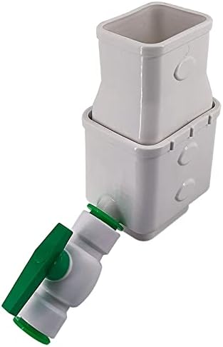 ASTAMOTOR Rainwater Collection System, Gutter Downspout Diverter Kit Rain Barrel Diverter Kit with Shut Off Valve Fit for 2'' x 3'' Standard Gutter Downspout Rain Water Catching System