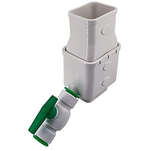 Rainwater Collection System, Gutter Downspout Diverter Kit Rain Barrel Diverter Kit with Shut Off Valve Fit for 2” x 3” Standard Gutter Downspout Rain Water Catching System