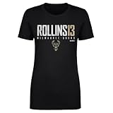 500 LEVEL Ryan Rollins Milwaukee Bucks Shirt for Women - Ryan Rollins Milwaukee Bucks Elite WHT (Black, X-Large)