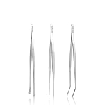 3 Stück 30cm-Kochpinzette,Küchenpinzette Edelstahl für Backen,BBQ, Meeresfrüchte