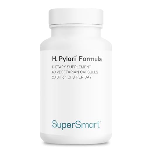 Supersmart - H. Pylori Fight Natural Treatment 20 Billion CFU per Day (Probiotic Lactobacillus Reuteri) - Gastric Acid Reflux Relief - Stomach Repair | Non-GMO & Gluten Free - 60 Vegetarian Capsules