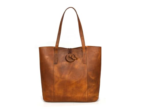 Image of Genuine Leather Tote Bag | Handbag | Shopper Purse Shoulder Bag