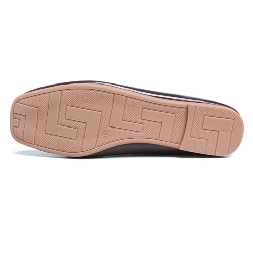 Image of ChaiRong Zhou Women Square Toe Ballets Flats Comfort Slip On Walking Shoes for Driving